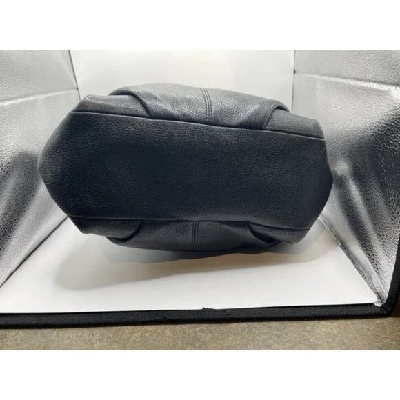 Coach 15064 Soho Black Pebbled Leather Convertible Crossbody Bag (Silver Buckle) - Picture 6 of 11